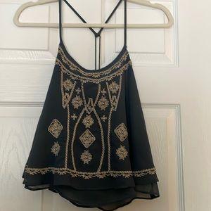 Slate blue backless tank